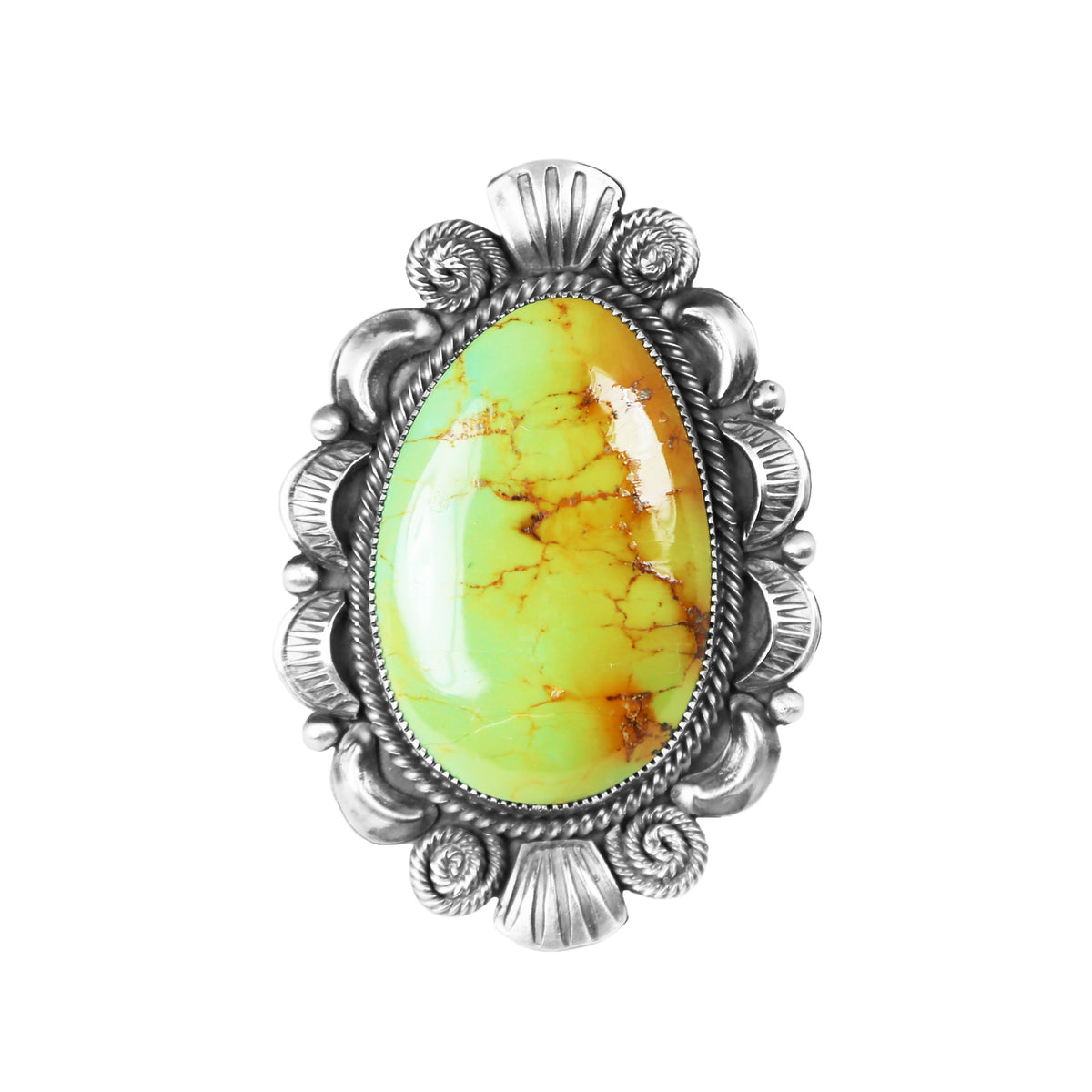 Green Kingman Turquoise Statement Ring – Native Co. Gallery, LLC